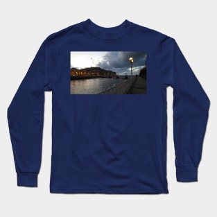 San Sebastian - Donestia - north Spain - the Basque country - Bay of Biscay- A walk by the bridge at sunset Long Sleeve T-Shirt